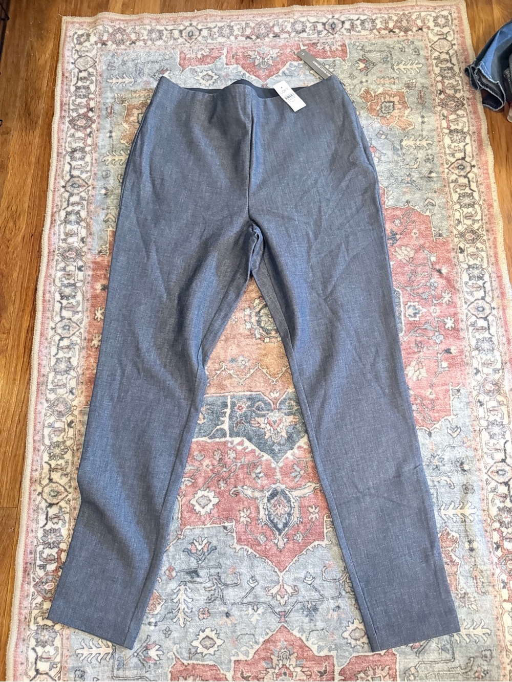 LOFT chambray High-Waist Skirt